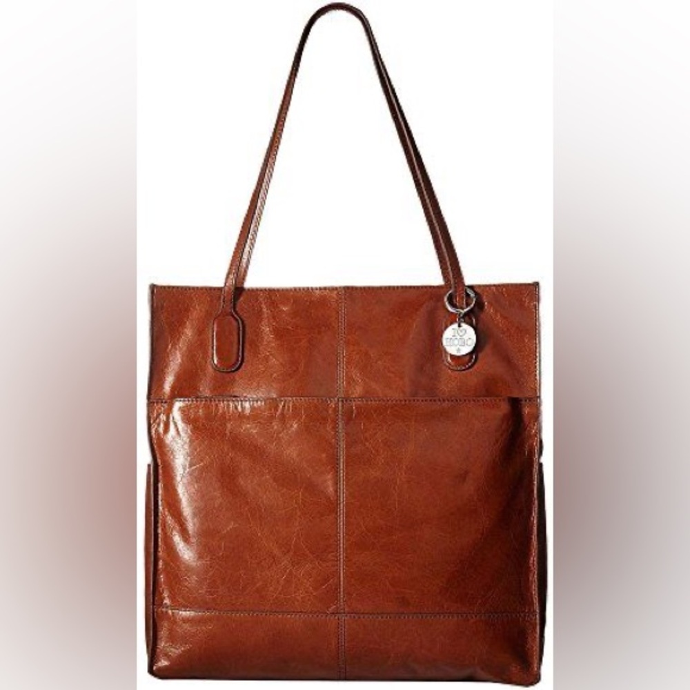 Hobo Finley shoulder bag tote, cognac leather color